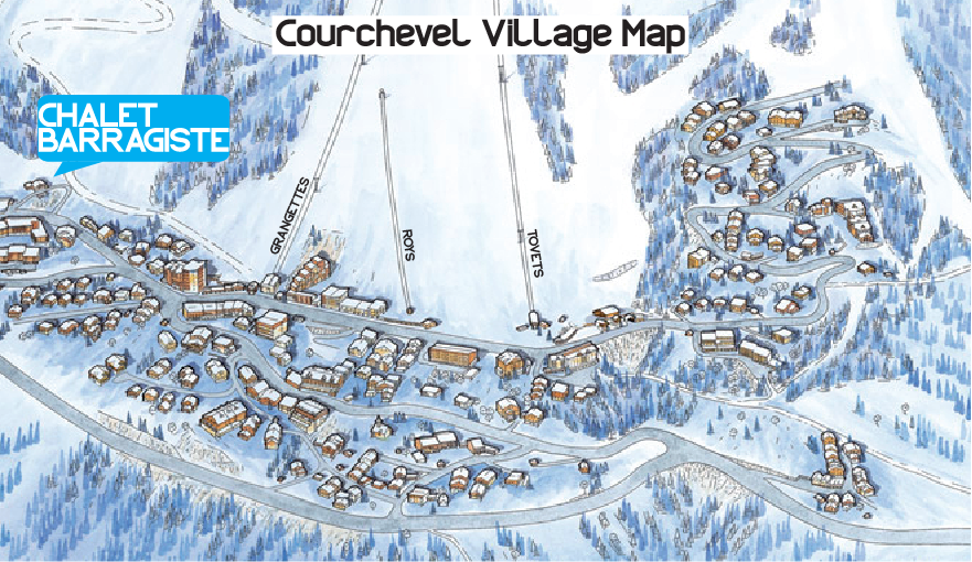 Courchevel Village Map Skibluebird